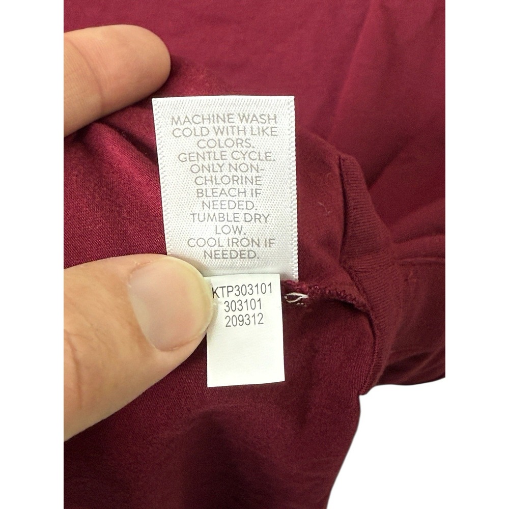 J Jill Top Luxe Supima Tunic Turtleneck Burgundy Minimalist Basic Soft Size 3XL - Picture 7 of 10